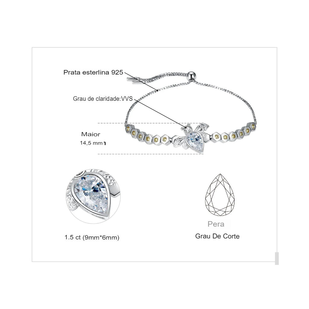 Pulseira Abelha Doce Mel Mavide