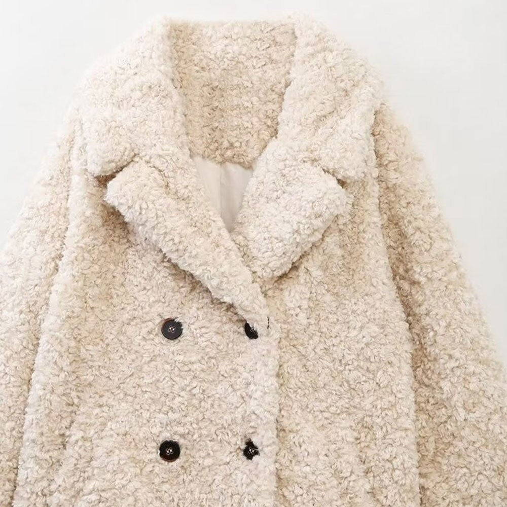 Casaco de Inverno Falsa Pele Chic
