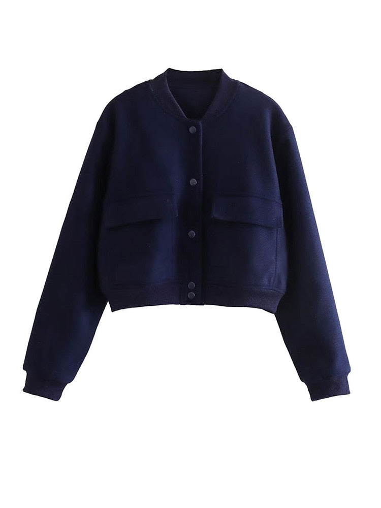 Casaco Feminino Elegante de Manga Longa Delicada