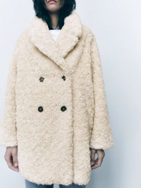 Casaco de Inverno Falsa Pele Chic
