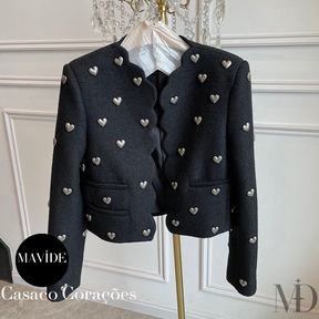 Casaco Corações Feminino Inverno