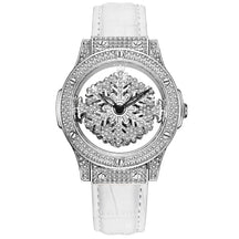 Relógio Feminino Orvalho de Diamante Neve Prata