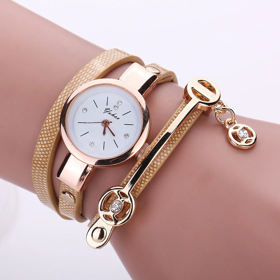 Relógio Feminino Conjunto Deslumbre Dourado Mavide