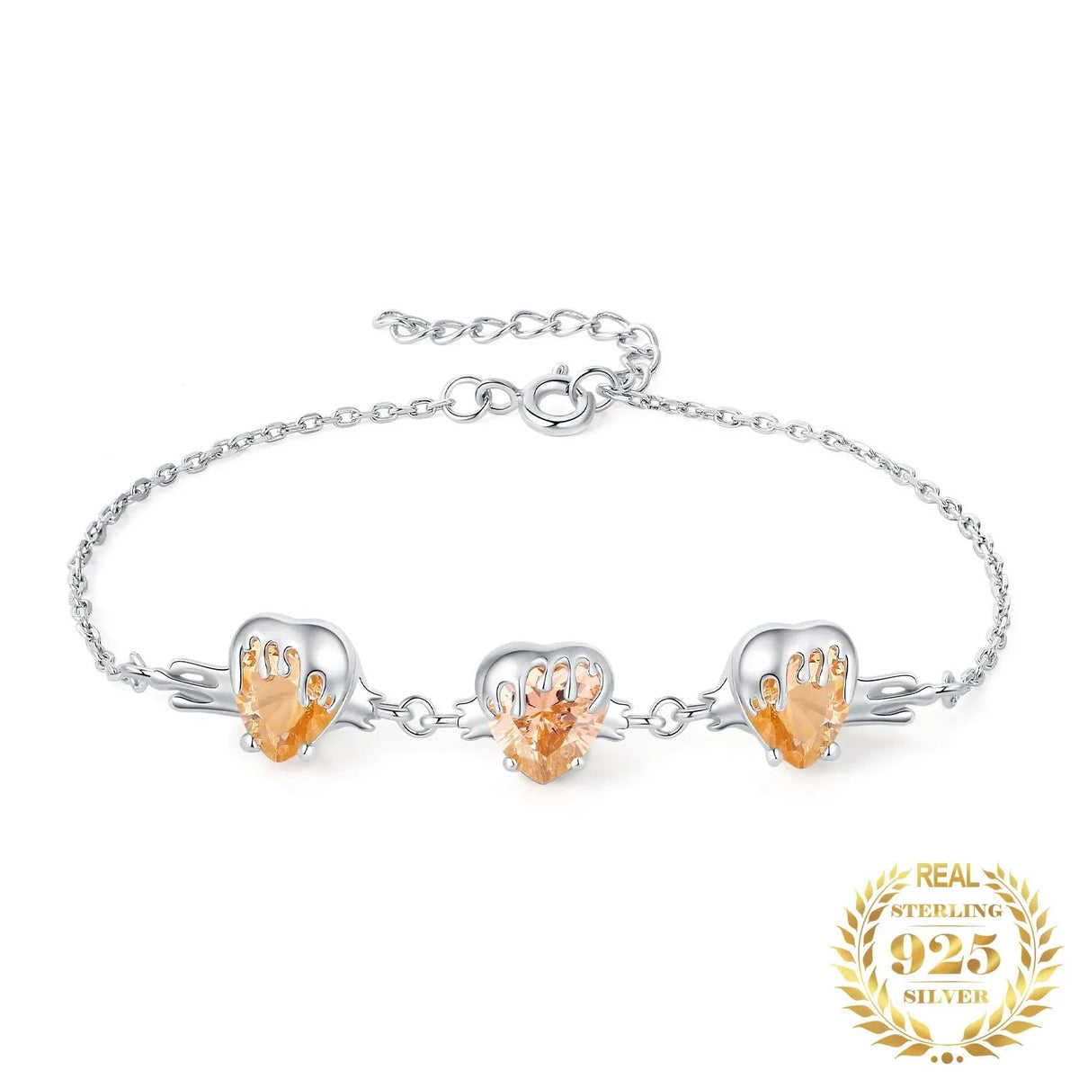 Pulseira Morganite Coração Adoçado Mavide