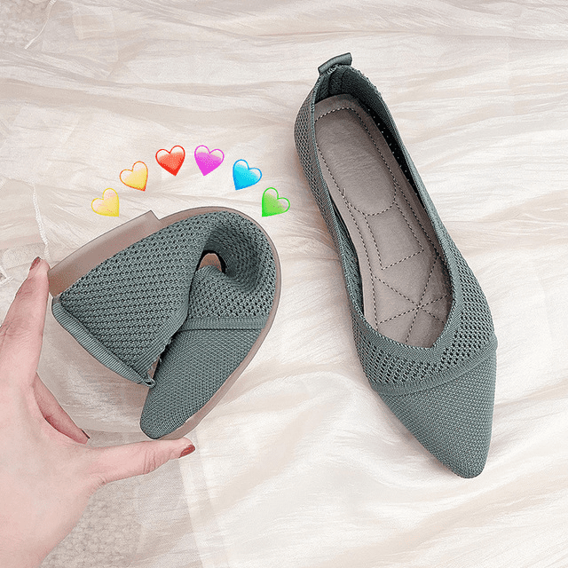 Sapatinhas Ballet Flats - Malha Respirável